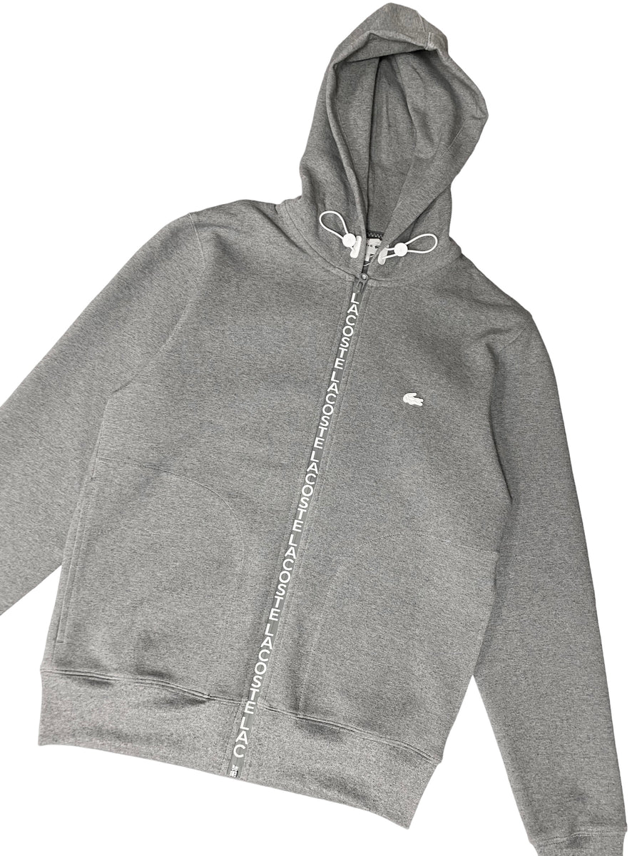 Lacoste Mens Hooded Cotton Blend Lettered Zip Sweatshirt - [SH6886-51- –  Parks Sports Line