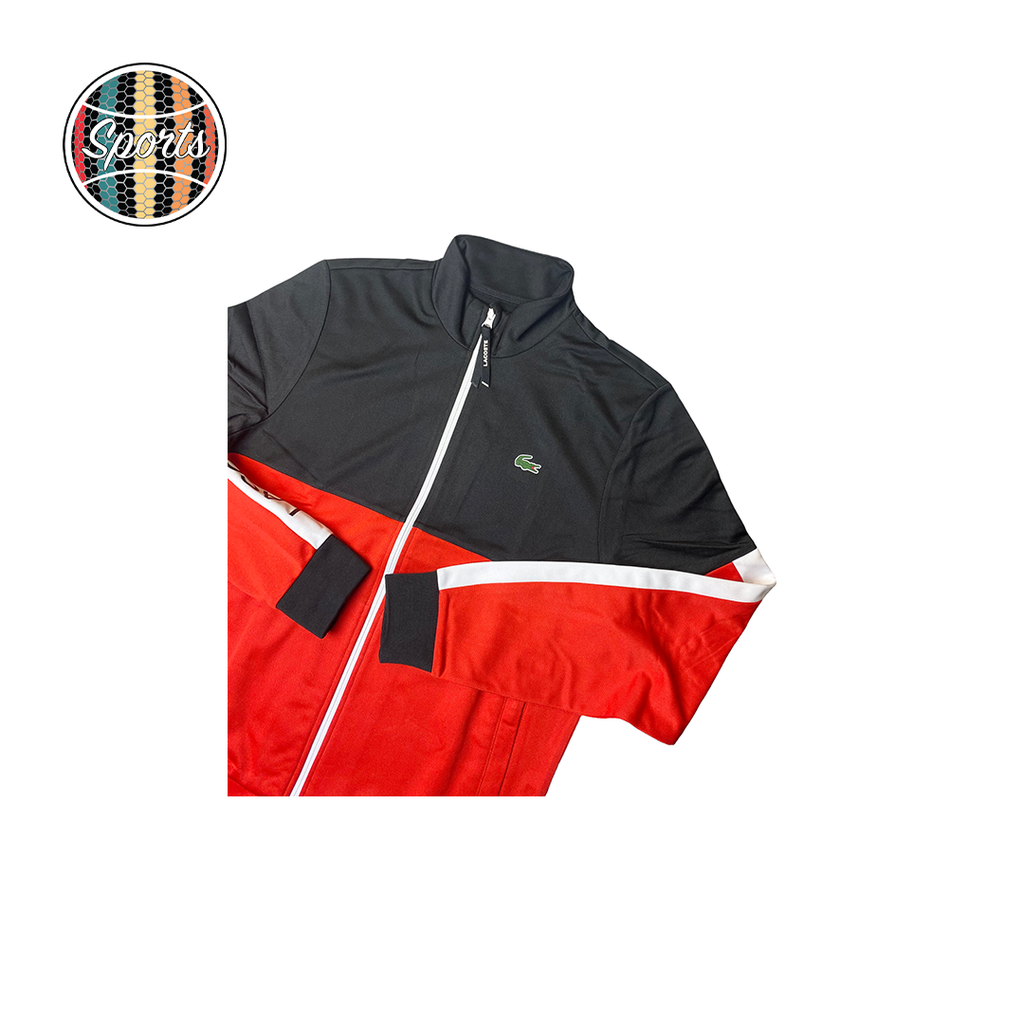 Lacoste Men's Sport Color Block Resistant Pique Zip Sweatshirt