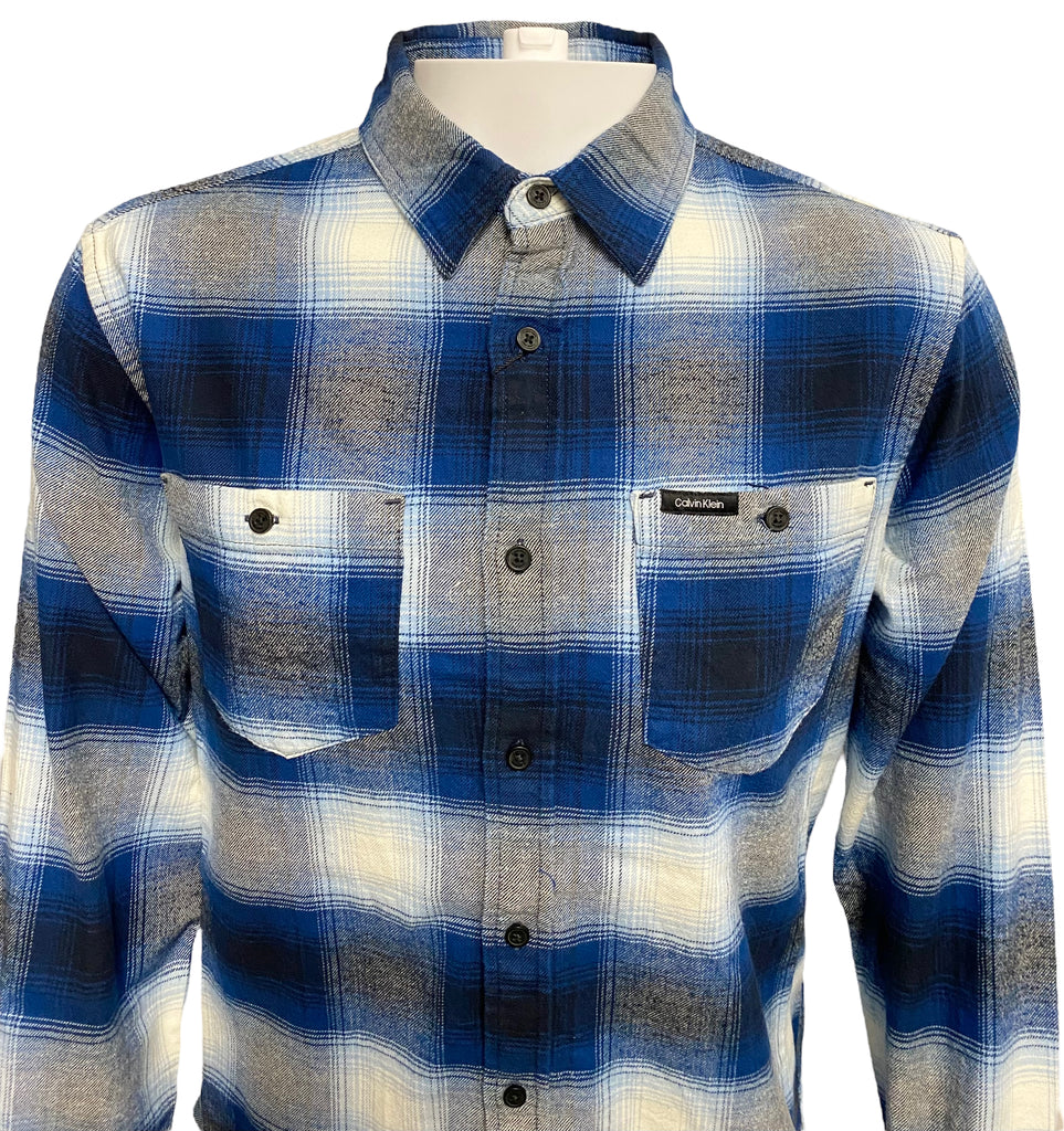 Calvin Klein Mens Button-Up Flannel Shirt - [40KC902-501] [40KC902-410]