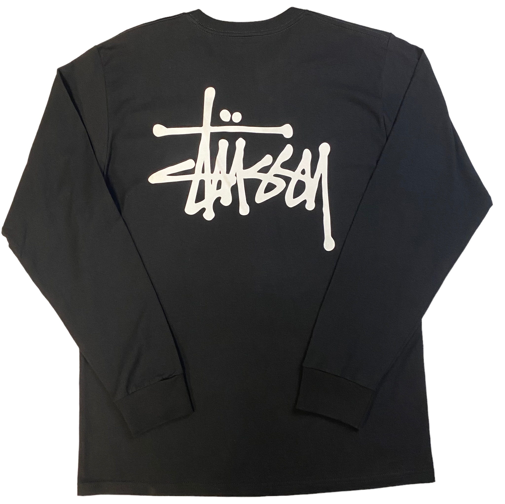 Stussy Mens Basic Long Sleeve T-Shirt - Black / White / Navy