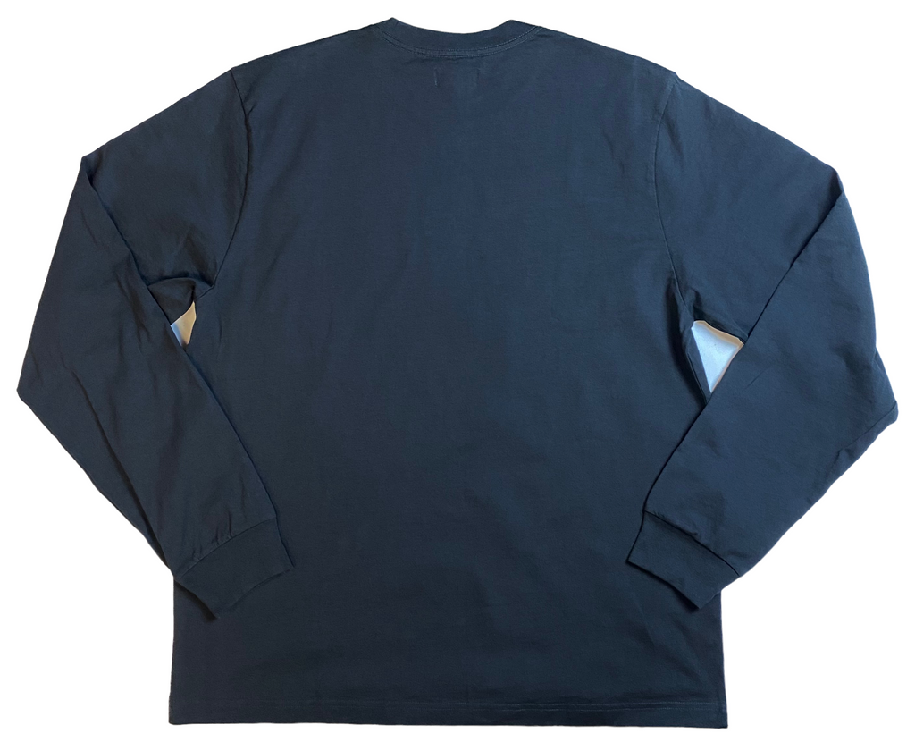 Stussy Mens Stock Logo Long Sleeve Crew Neck Shirt - Black - [1140242]