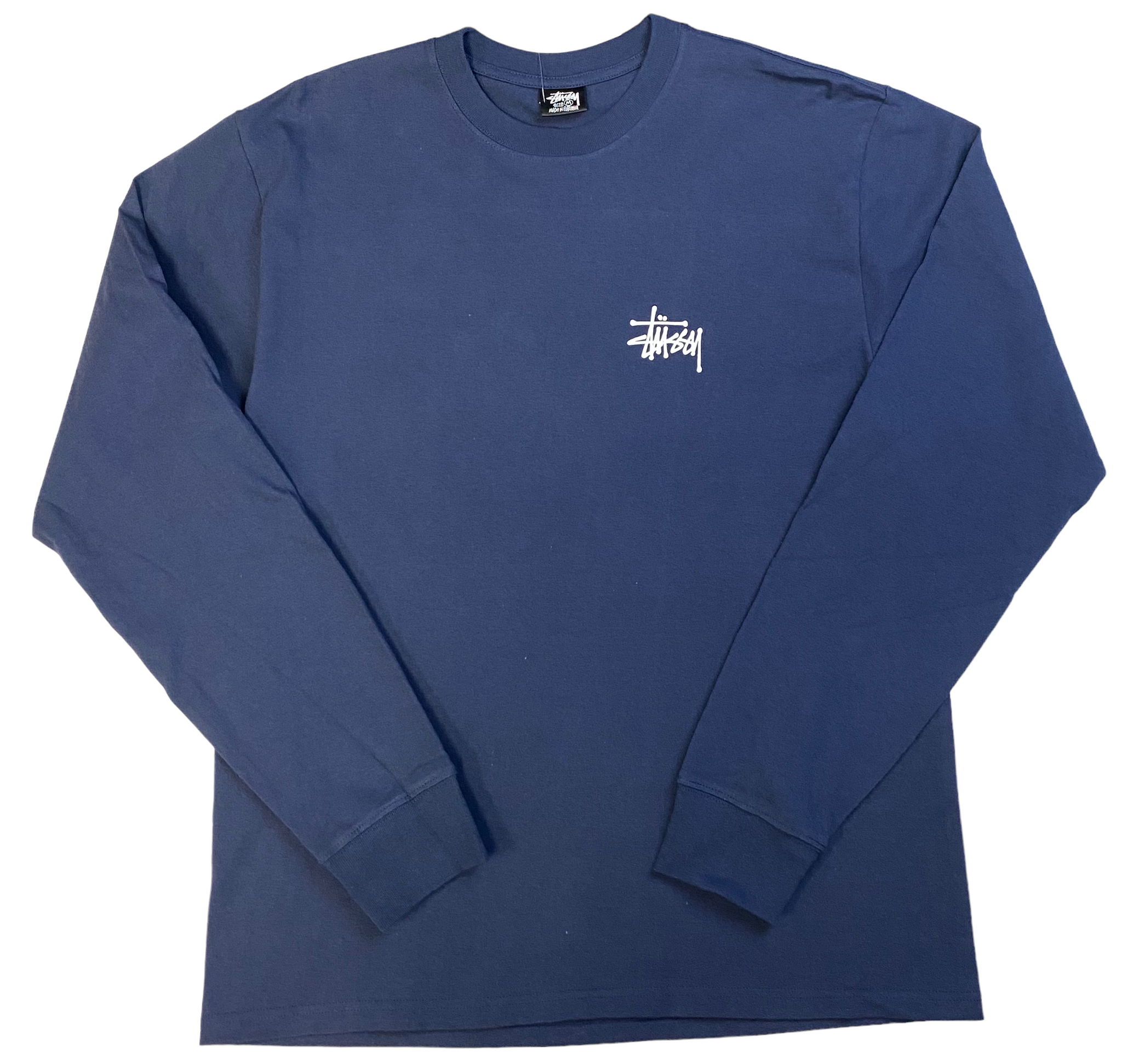 Stussy Mens Basic Long Sleeve T-Shirt - Black / White / Navy