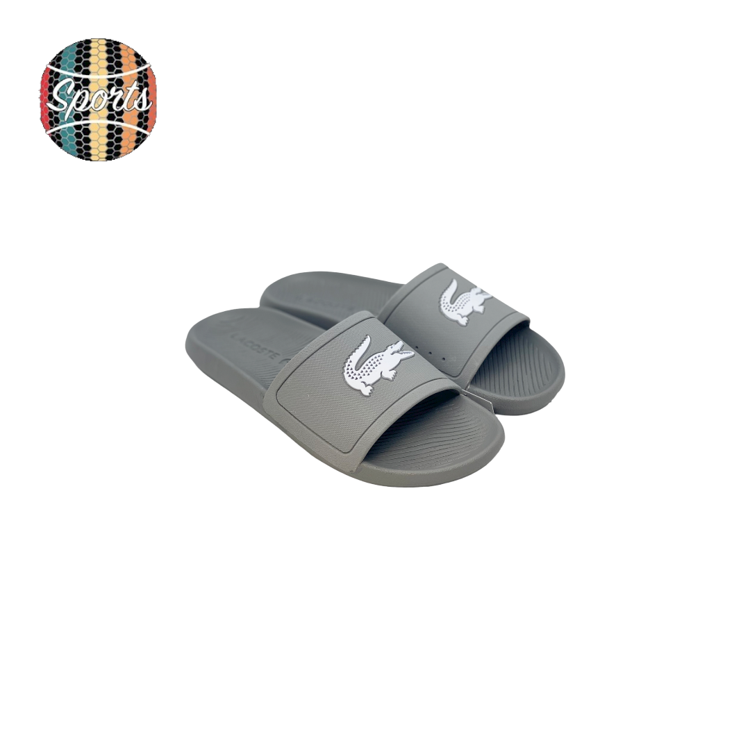 White sales lacoste slides