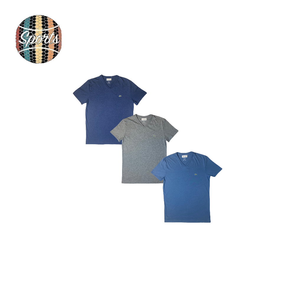Lacoste Mens V-Neck Pima Cotton T-Shirt - Multiple Colors & Sizes - [TH6710-51]