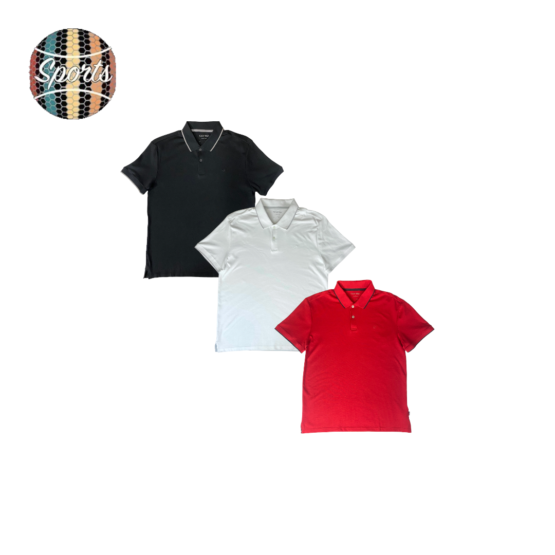 Calvin Klein Mens Liquid Touch Polos 40LC232 Parks Sports Line