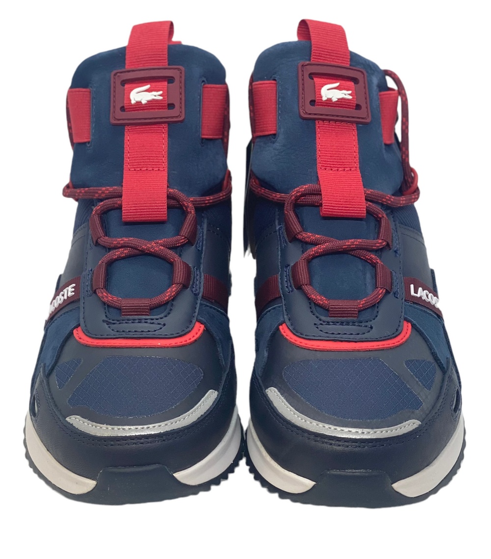 Lacoste Mens Run Breaker Textile and Leather Shoes - Navy / Red - 7-42SMA0090144