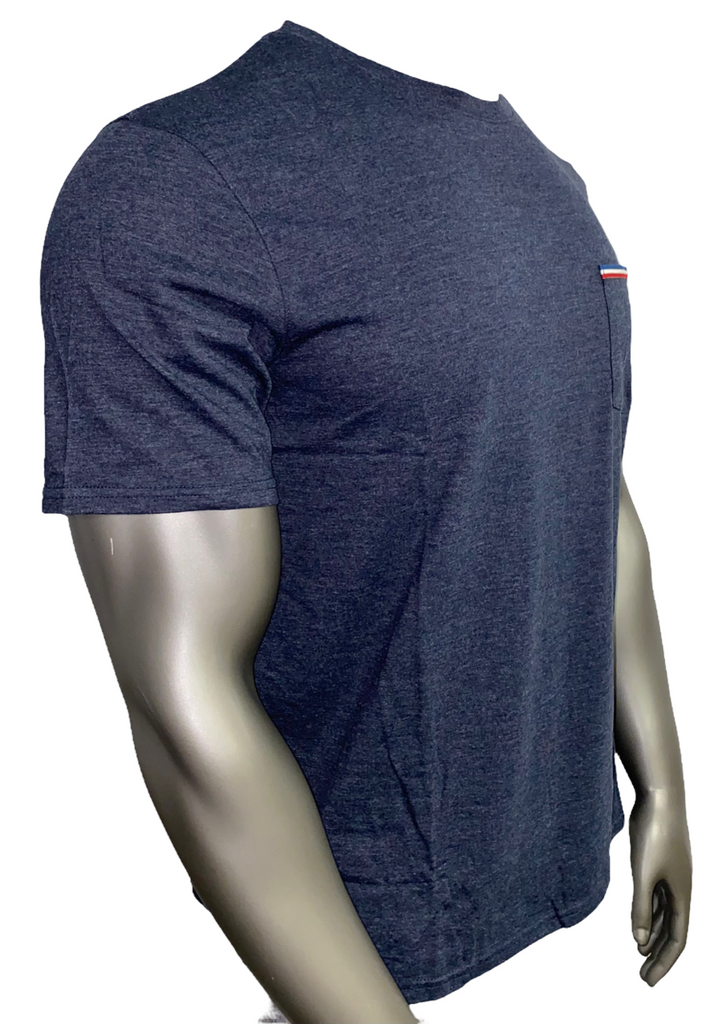 Lacoste Mens Sleepwear Pocket T-Shirt - Black Iris / Light Grey Heather / Charcoal - [RAM1308]