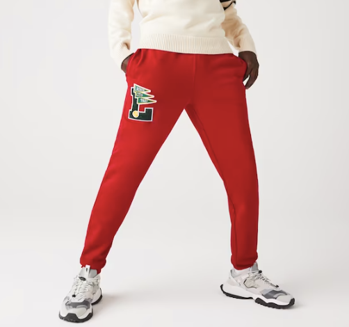 Red top lacoste joggers