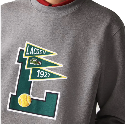 Lacoste Mens Pennnants L Badge Cotton Fleece Sweatshirt - SH7419-51-1VQ